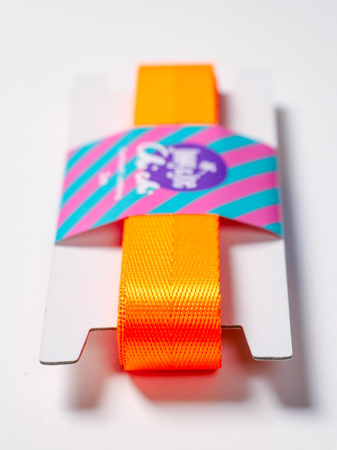 J&amp;J Gurtband Shiny fishbone 25mm neon orange hell