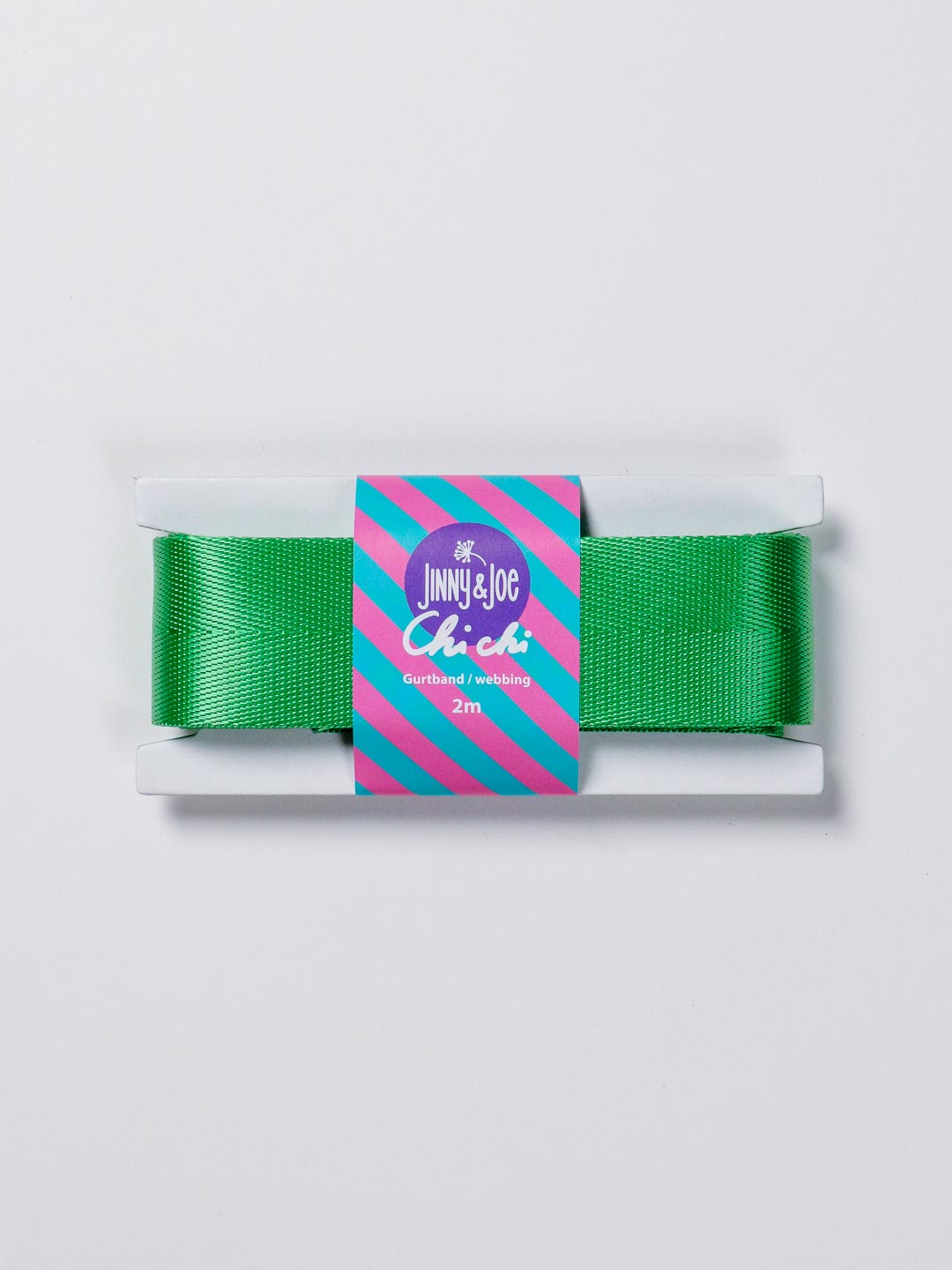 J&amp;J Gurtband Shiny fishbone 38mm grün