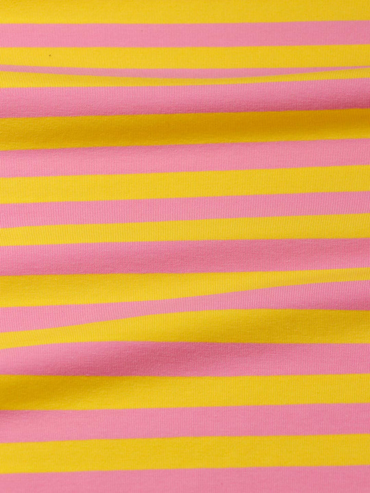 J&amp;J Bio Jersey Ringelz rosa gelb