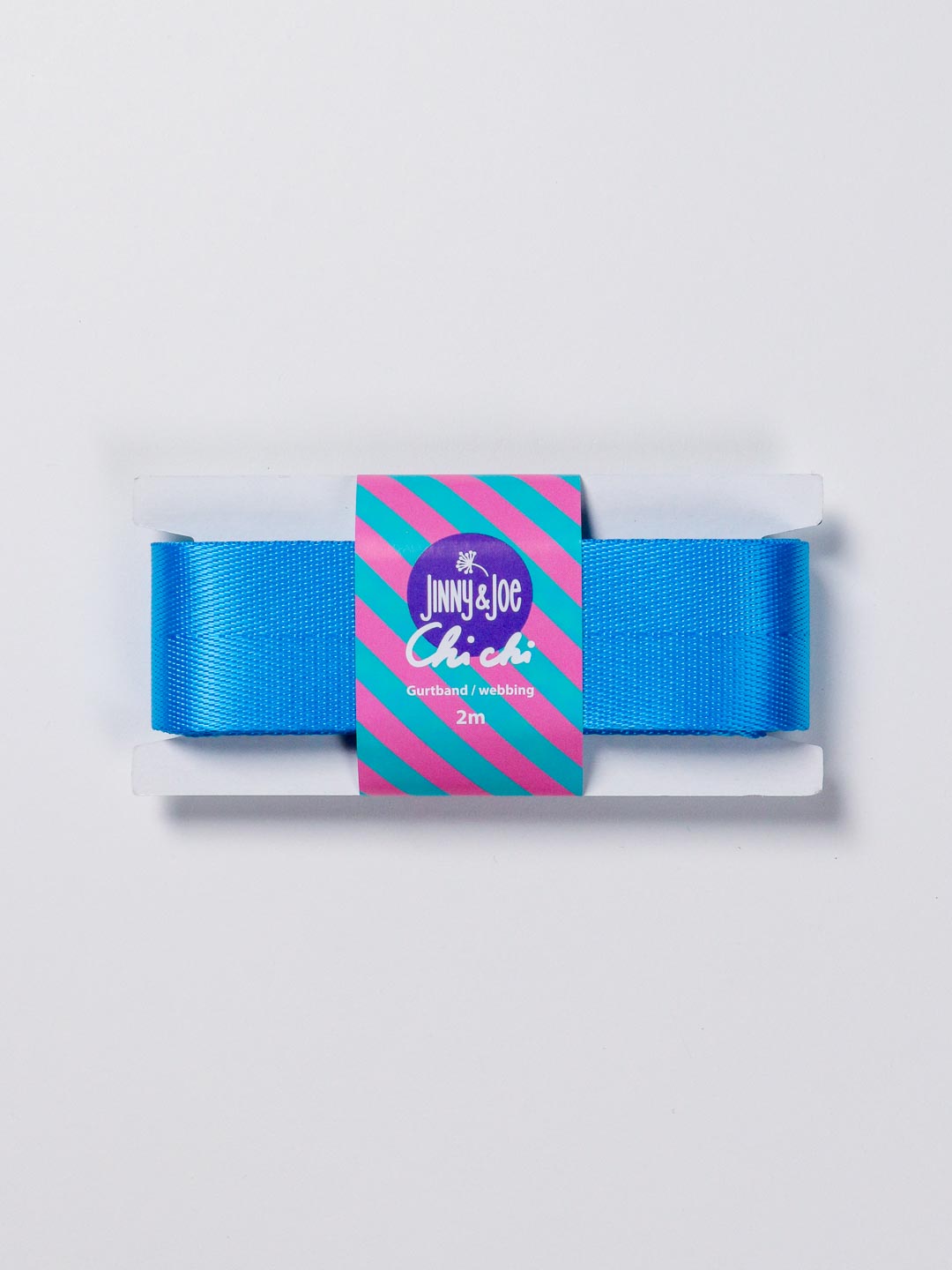 J&amp;J Gurtband Shiny fishbone 38mm türkis