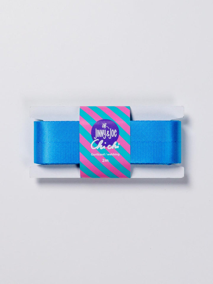 J&amp;J Gurtband Shiny fishbone 38mm türkis