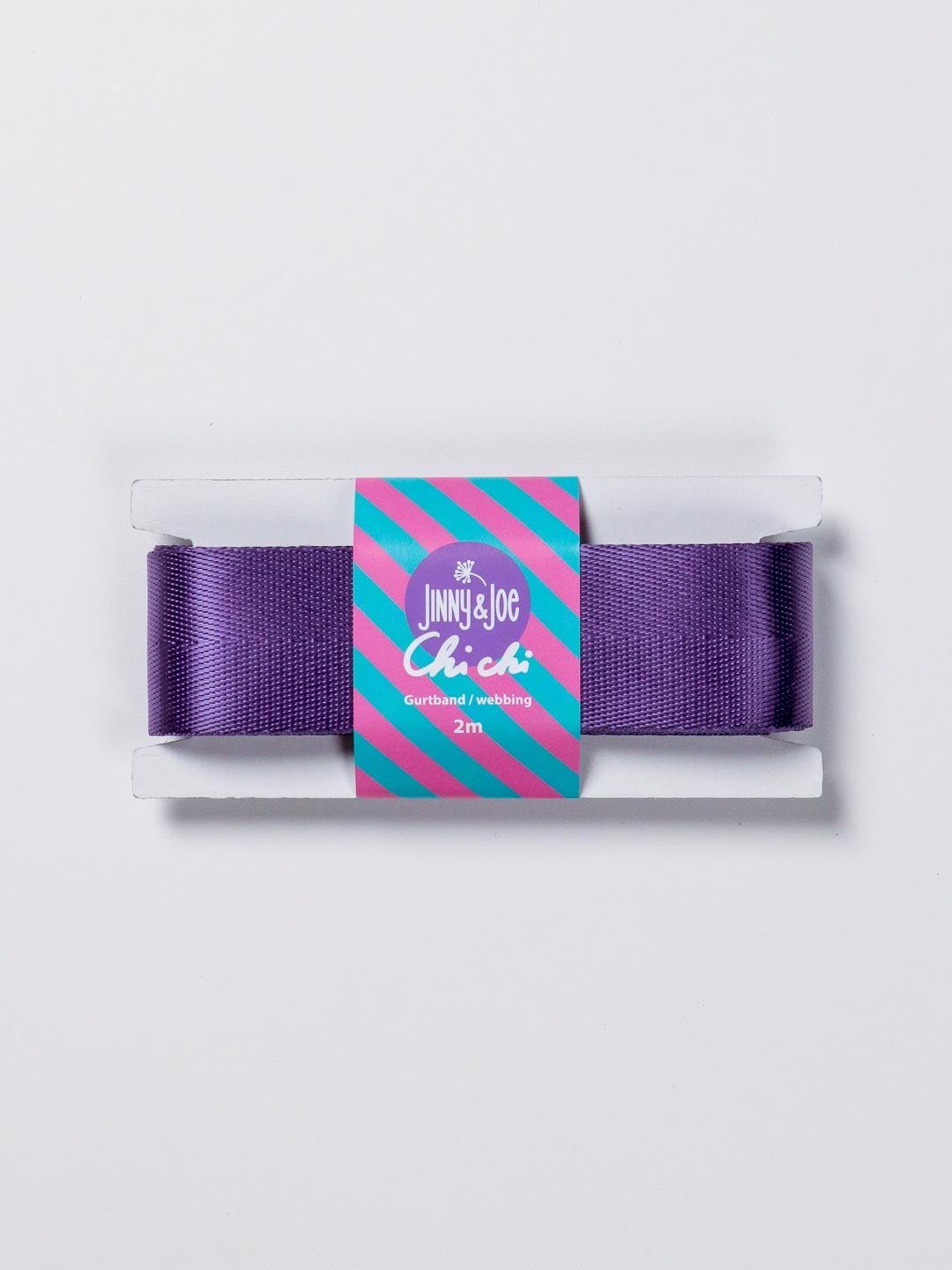 J&amp;J Gurtband Shiny fishbone 38mm lila