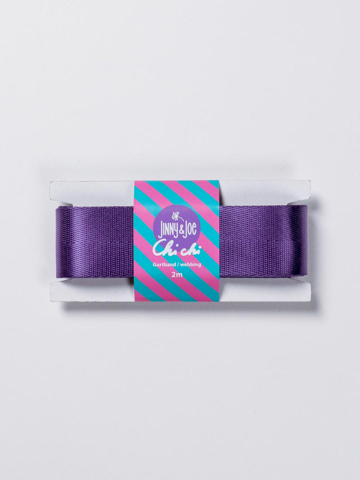 J&amp;J Gurtband Shiny fishbone 38mm lila