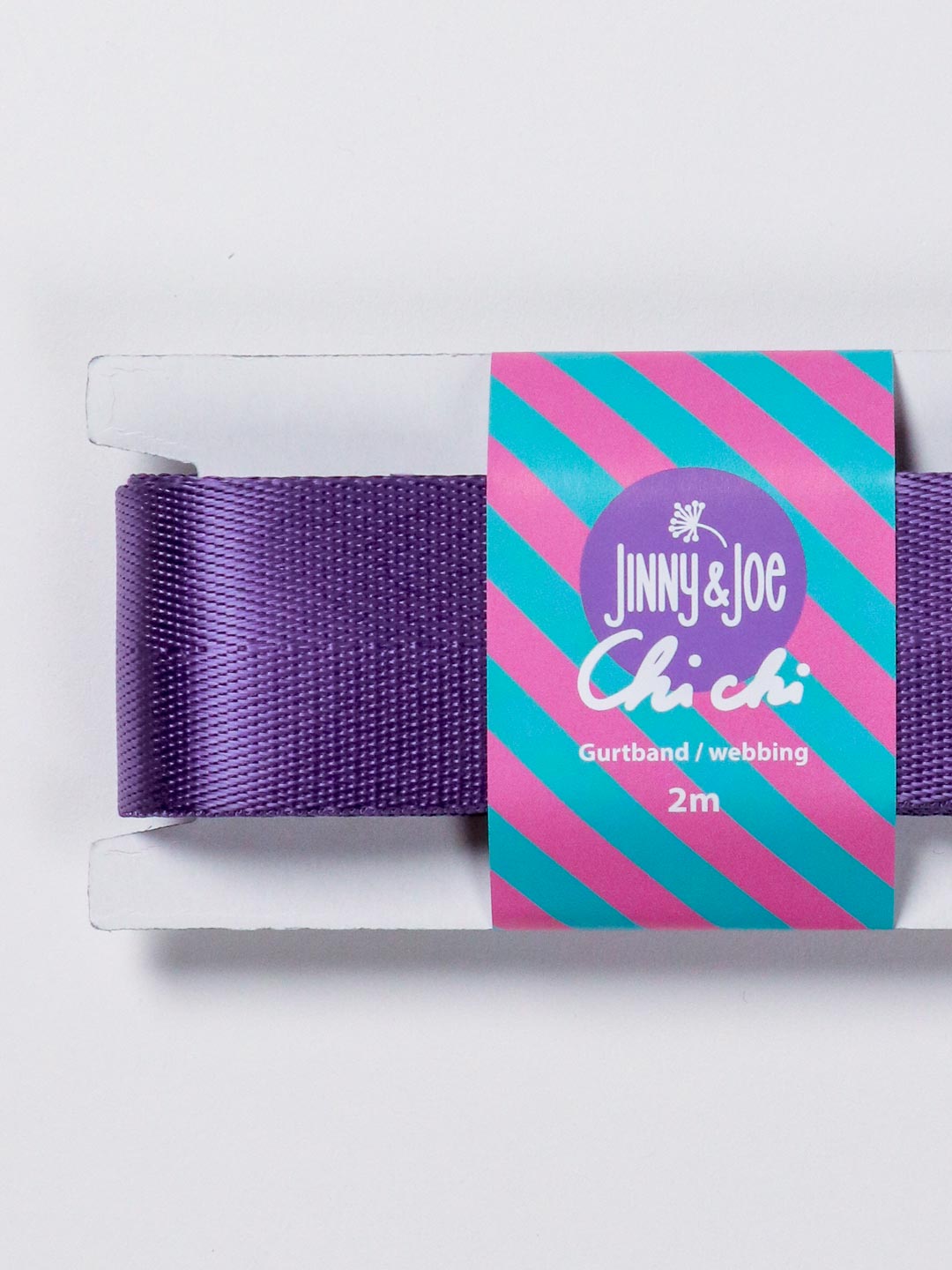 J&amp;J Gurtband Shiny fishbone 38mm lila