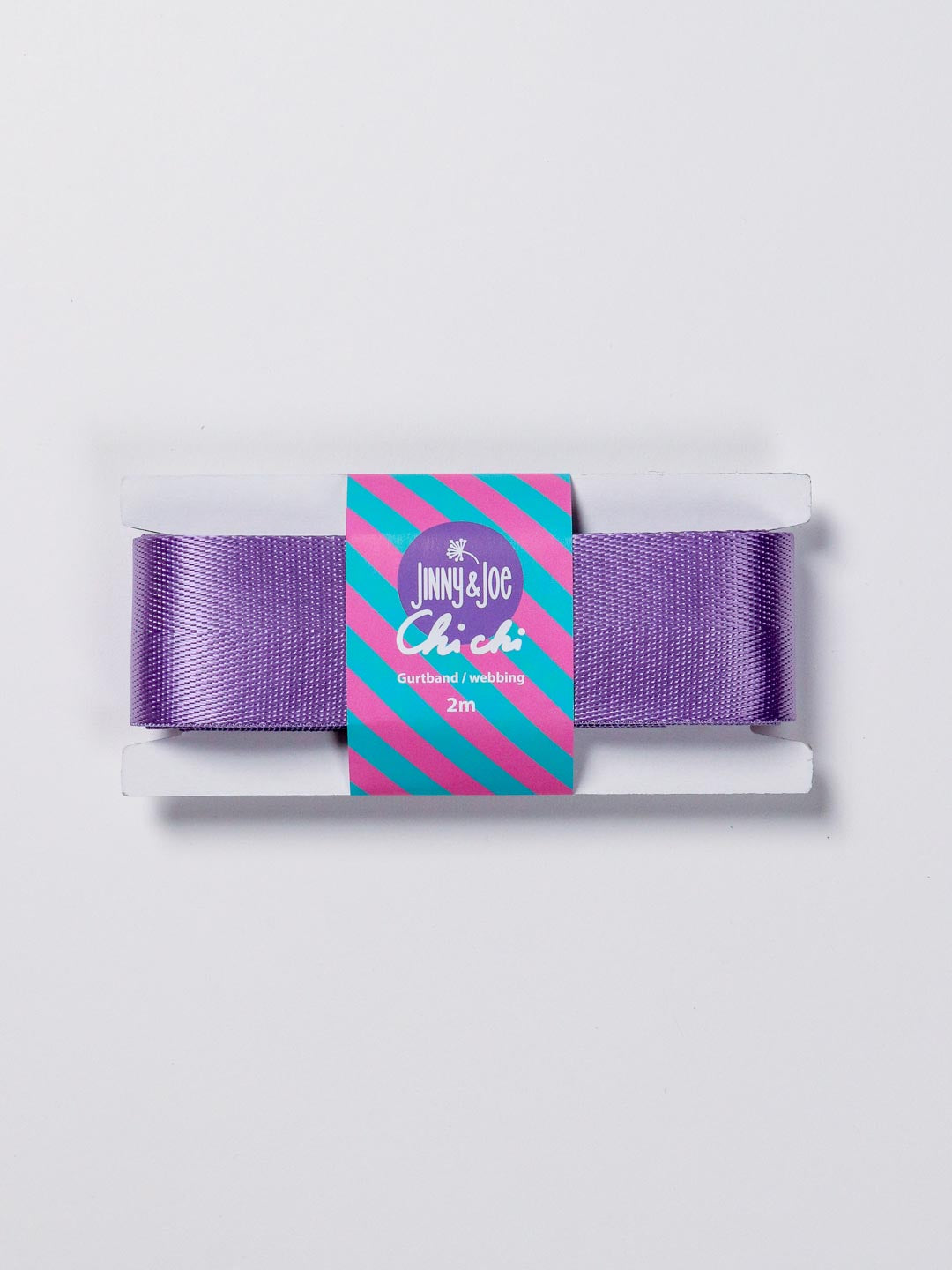 J&amp;J Gurtband Shiny fishbone 38mm lilac