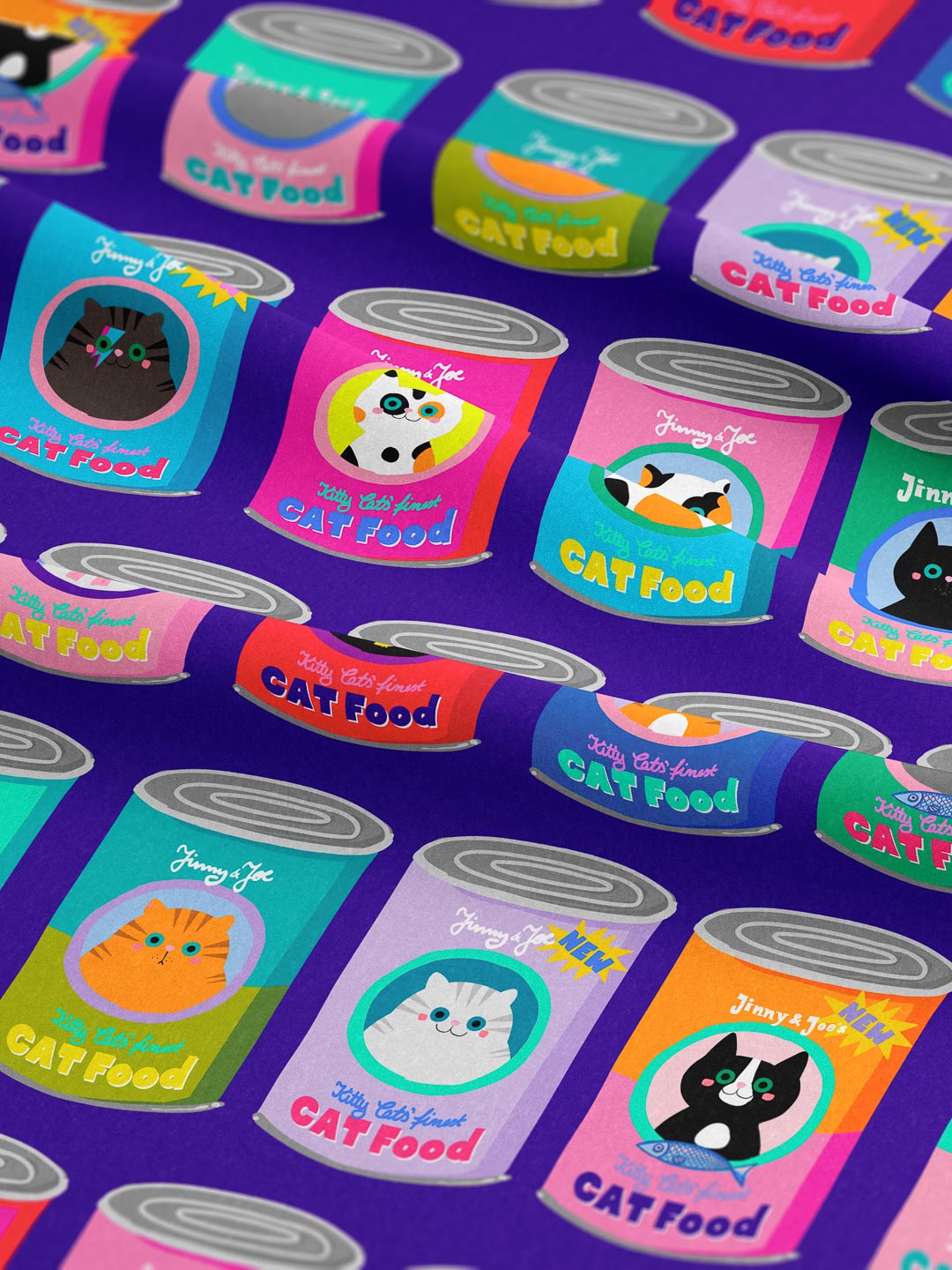 J&amp;J Bio Jersey Kitty Cats Finest lila