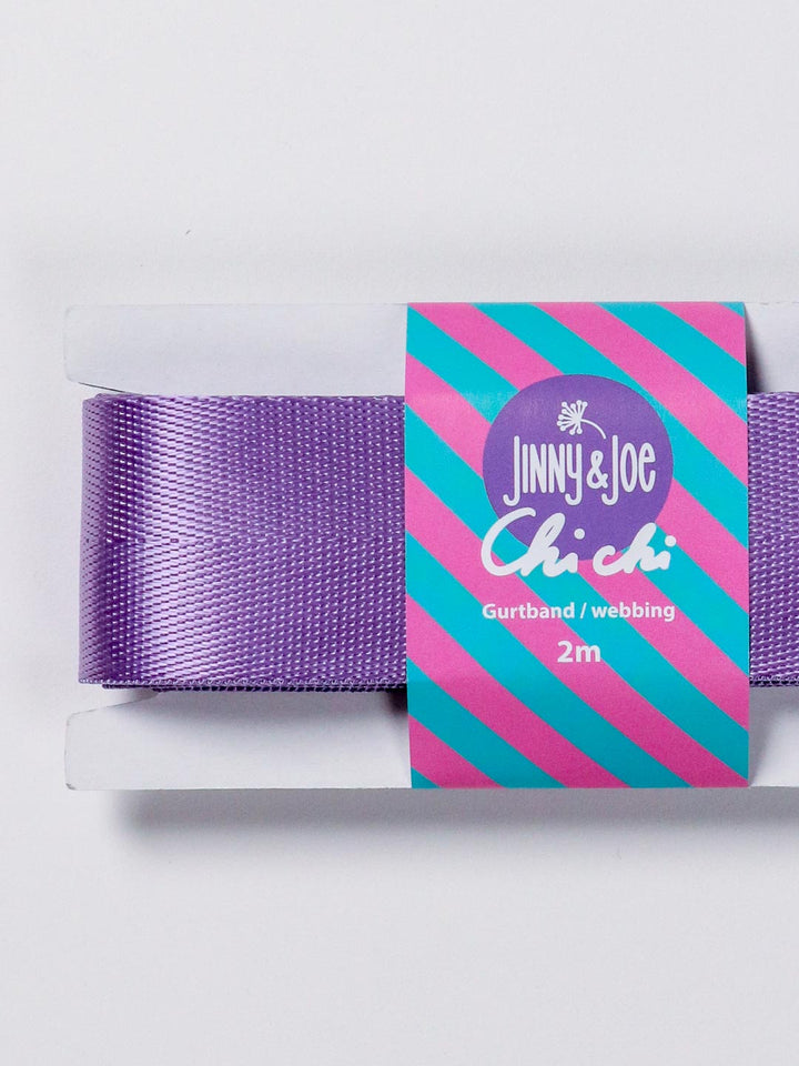 J&amp;J Gurtband Shiny fishbone 38mm lilac