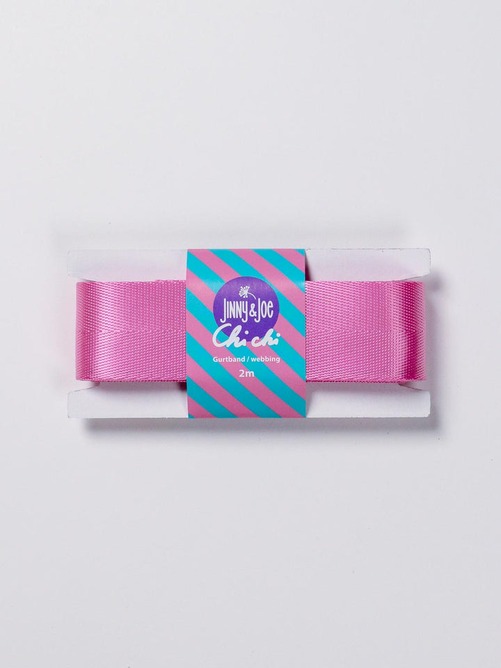J&amp;J Gurtband Shiny fishbone 38mm rosa