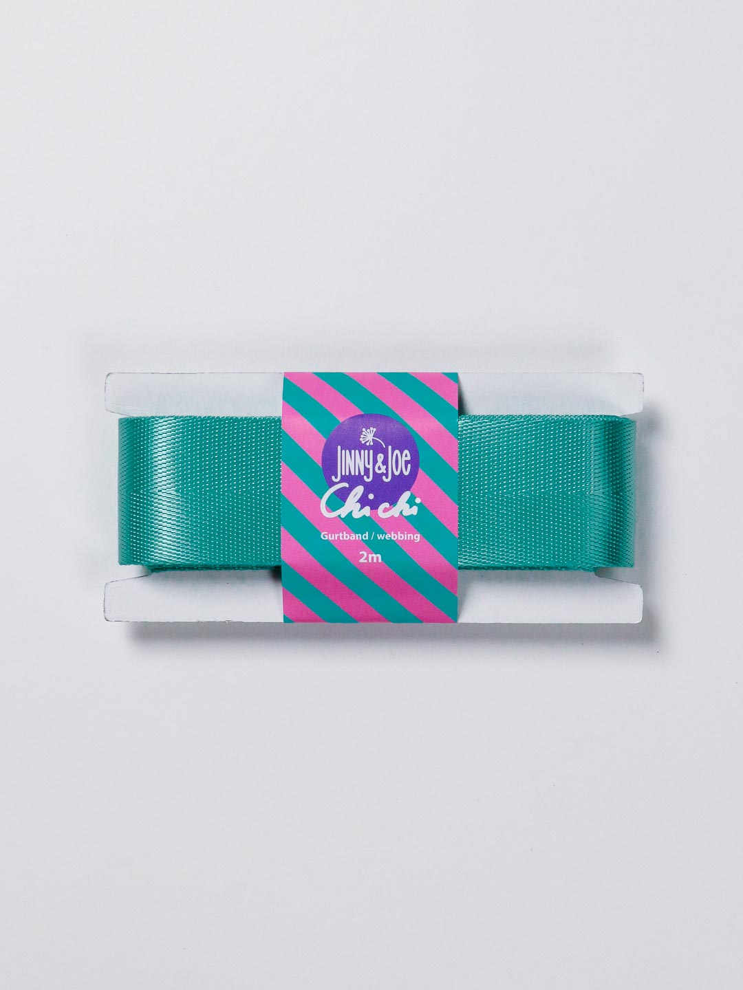 J&amp;J Gurtband Shiny fishbone 38mm emerald