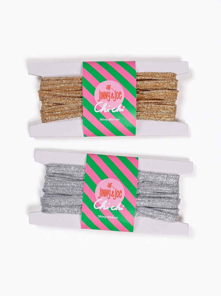 J&amp;J Paspelband Glitter gold