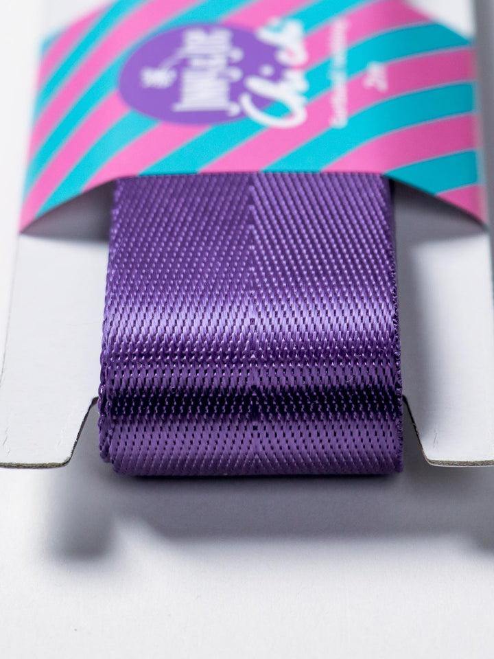 J&amp;J Gurtband Shiny fishbone 38mm lila