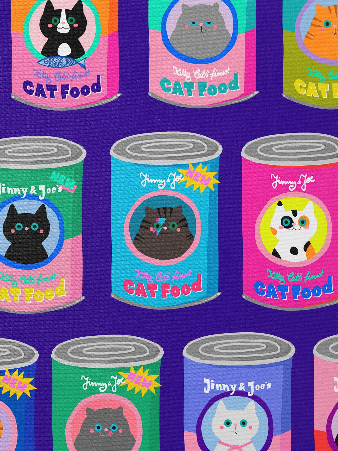 J&amp;J Bio Jersey Kitty Cats Finest lila