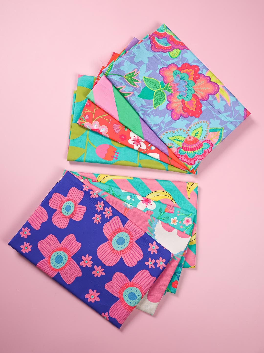 J&amp;J Bio Canvas Fat Quarter Bundle Flowers and Petals
