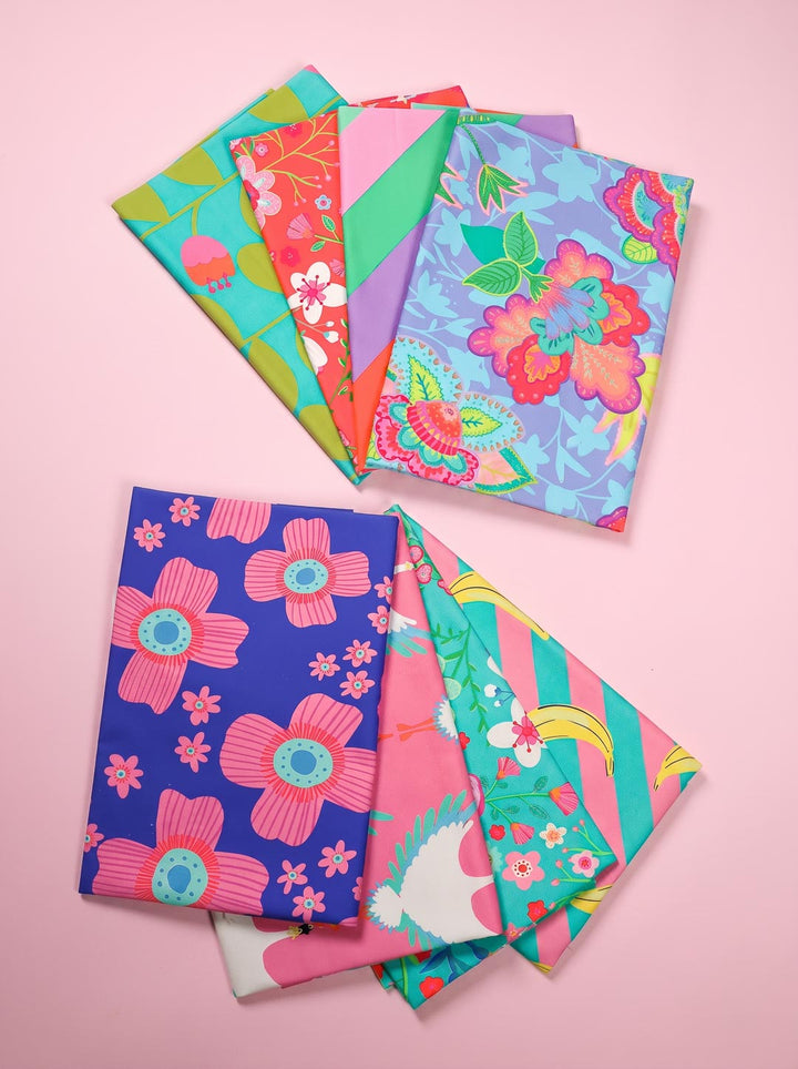 J&amp;J Bio Canvas Fat Quarter Bundle Flowers and Petals