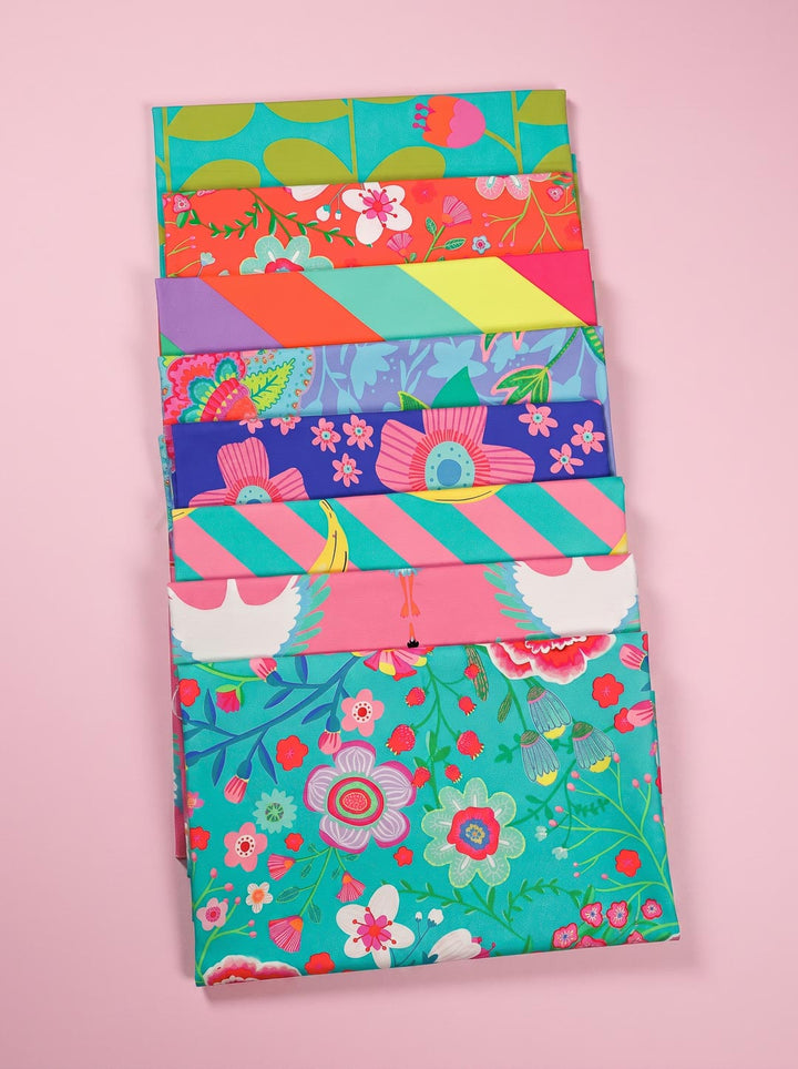 J&amp;J Bio Canvas Fat Quarter Bundle Flowers and Petals
