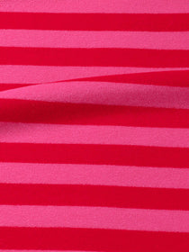 J&J Bio Stretch Frottee Ringelz rot pink