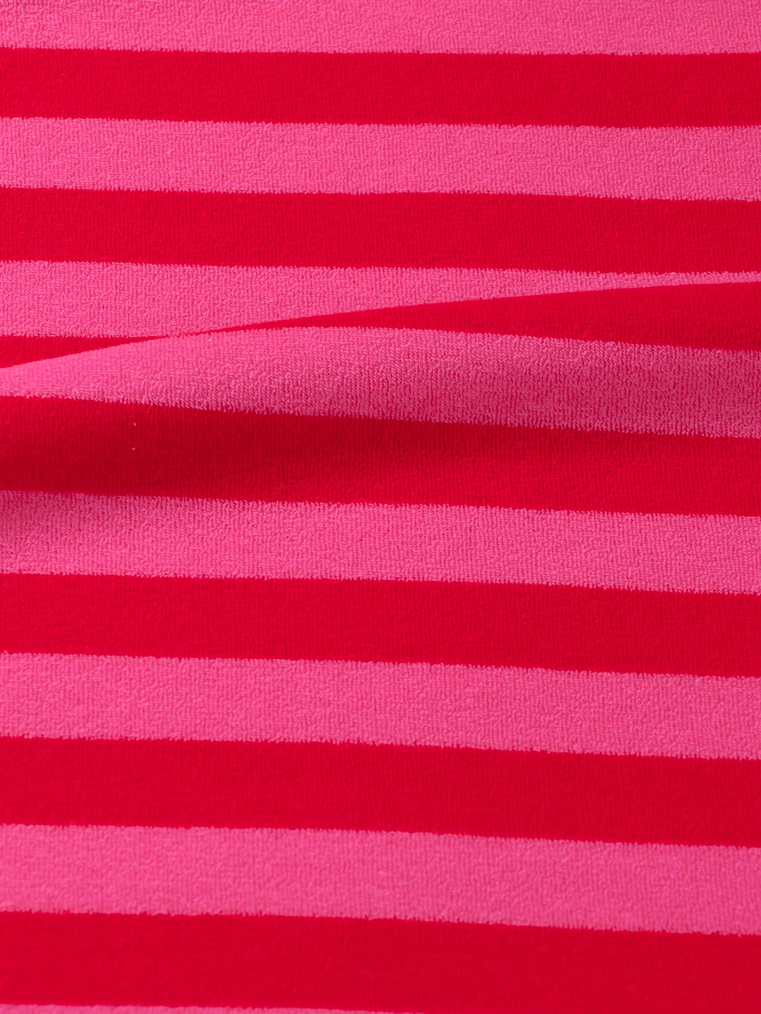 J&J Bio Stretch Frottee Ringelz rot pink