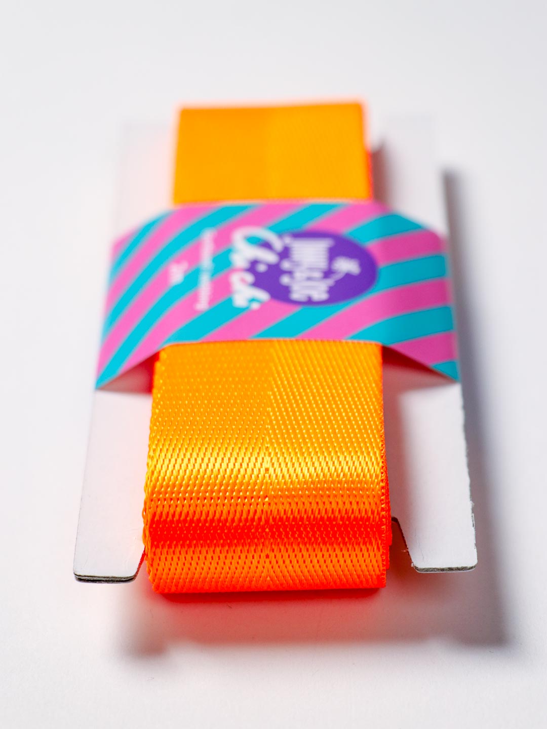 J&amp;J Gurtband Shiny fishbone 38mm neon orange hell