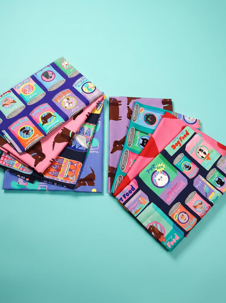 J&amp;J Bio Canvas Fat Quarter Bundle Cats and Dogs