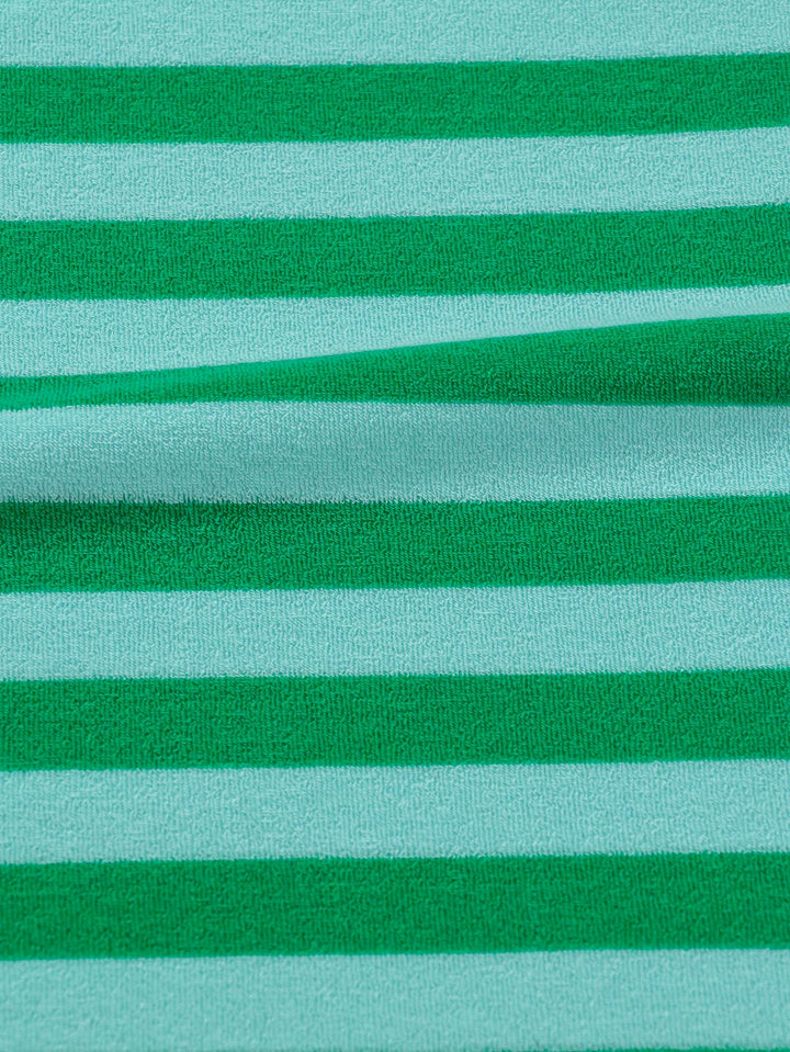 J&amp;J Bio Stretch Frottee Ringelz springgreen mint