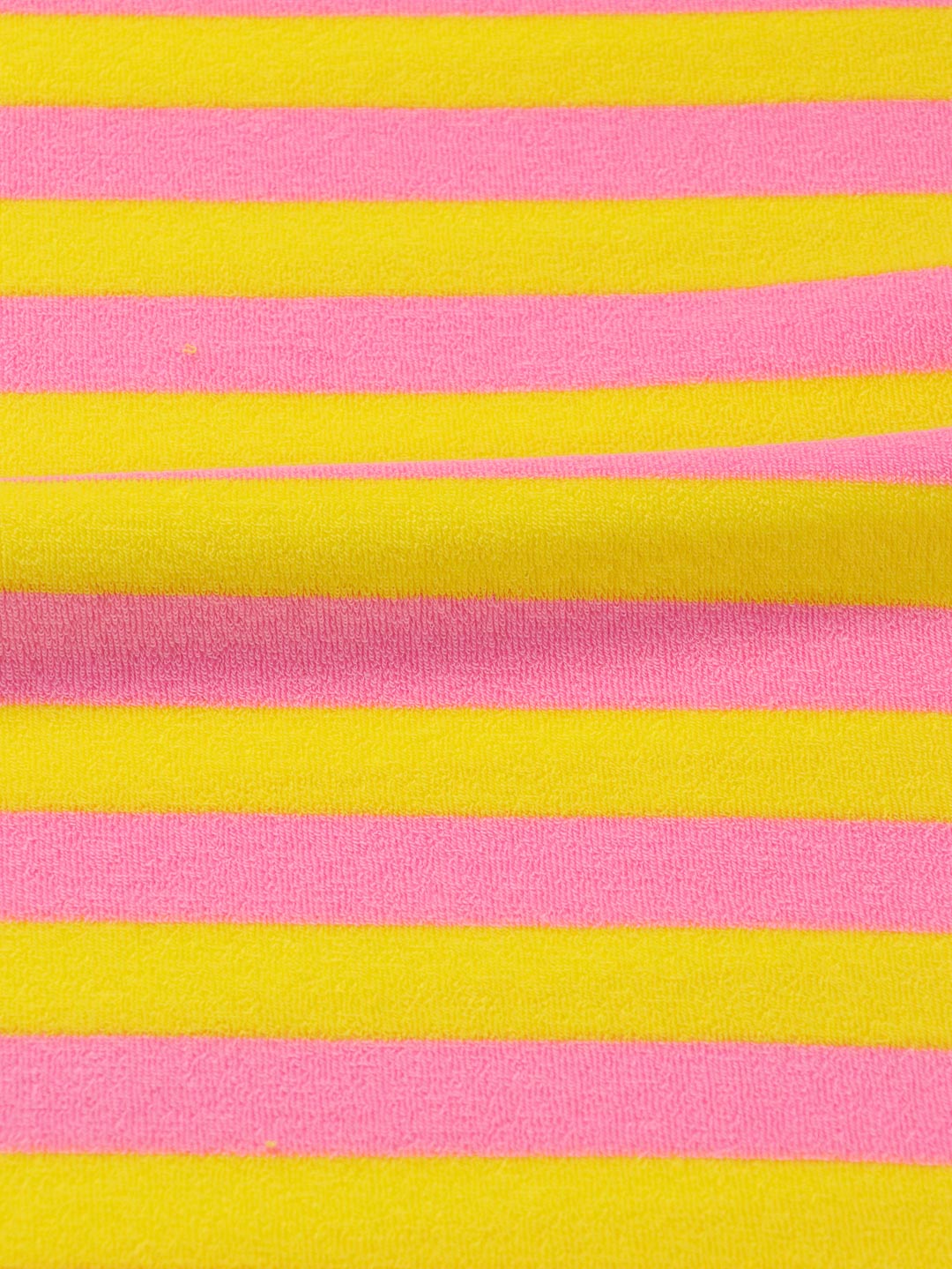 J&J Bio Stretchfrottee Ringelz rosa gelb