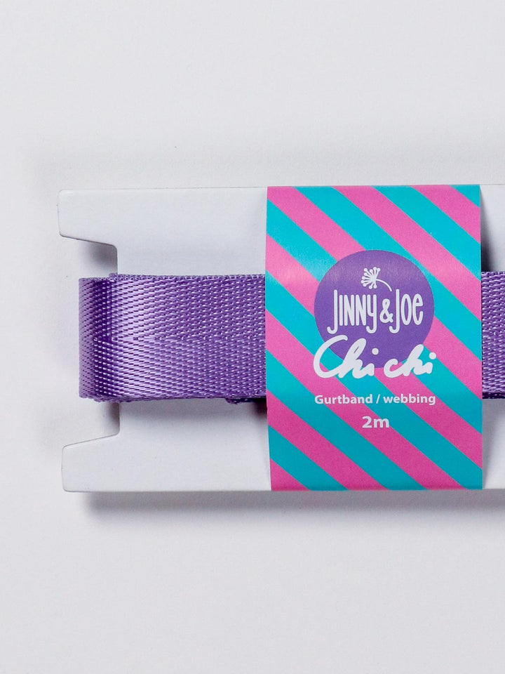J&amp;J Gurtband Shiny fishbone 25mm lilac