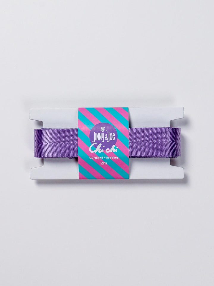 J&amp;J Gurtband Shiny fishbone 25mm lilac