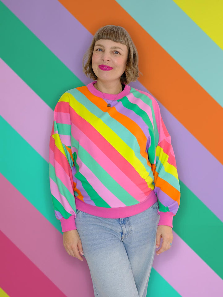 J&amp;J Bio French Terry Rainbow to go sweet splash