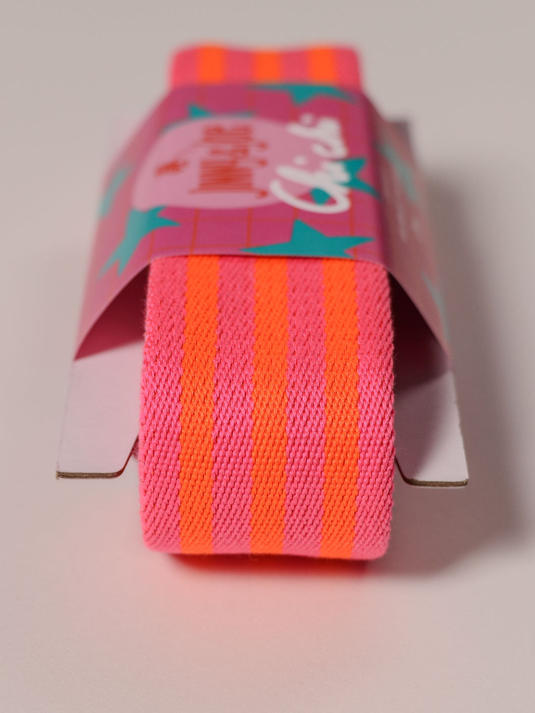 J&amp;J Gurtband Premium 38mm Doubleface neon orange pink