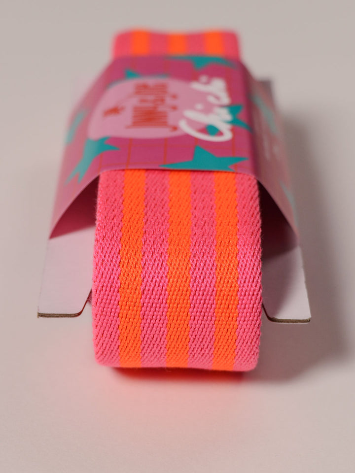 J&amp;J Gurtband Premium 38mm Doubleface neon orange pink