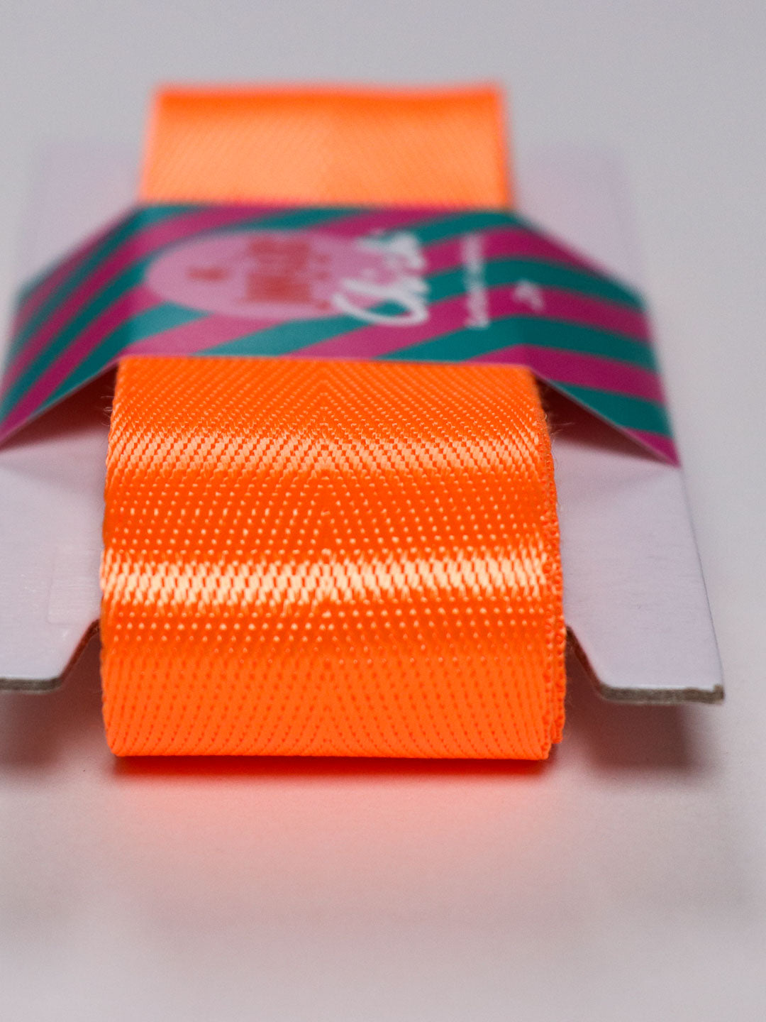 J&J Gurtband Shiny fishbone 38mm neon orange