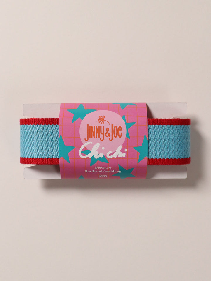J&amp;J Gurtband Premium 38mm Doubleface rot neon pink