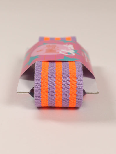 J&J Gurtband Premium Doubleface lilac neon orange