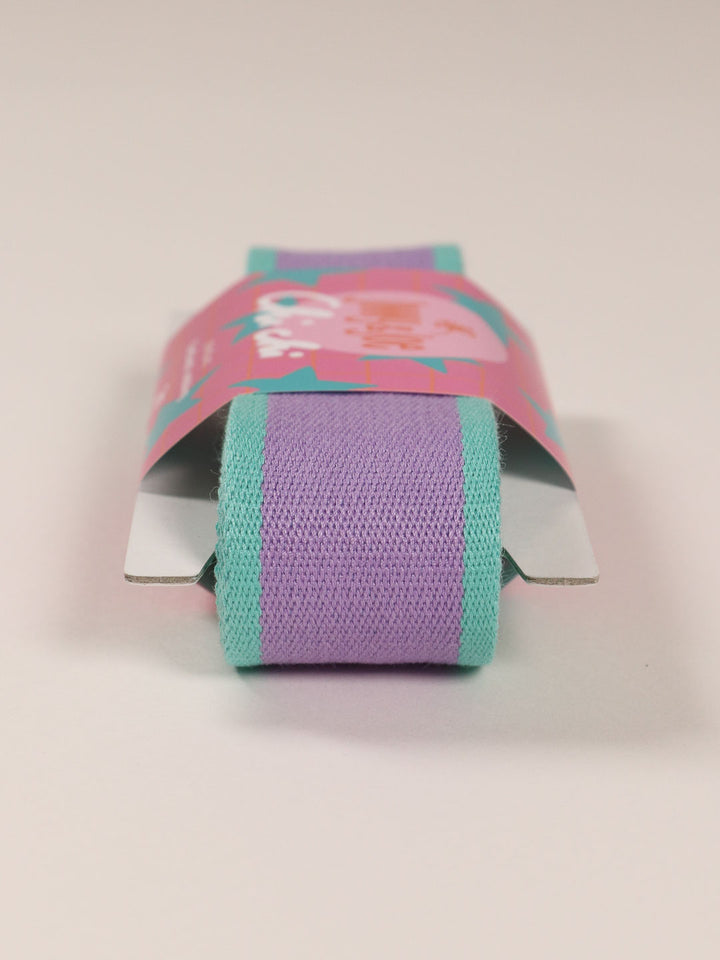 J&amp;J Gurtband Premium 38mm Doubleface aqua neon coral