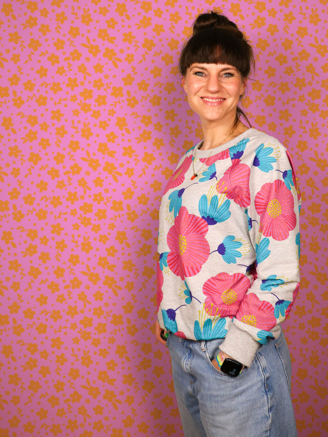 J&amp;J French Terry Pauline grau melange