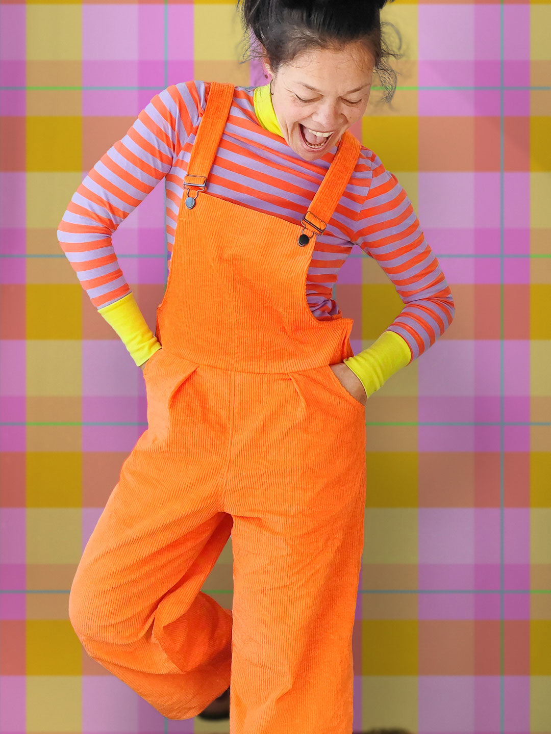 J&amp;J Cord Uni 6W Stretch orange