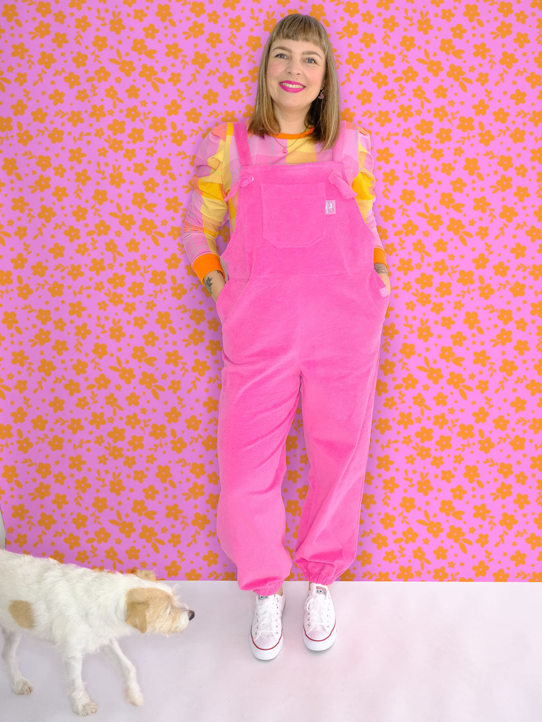 J&amp;J Cord Uni 6W Stretch magenta