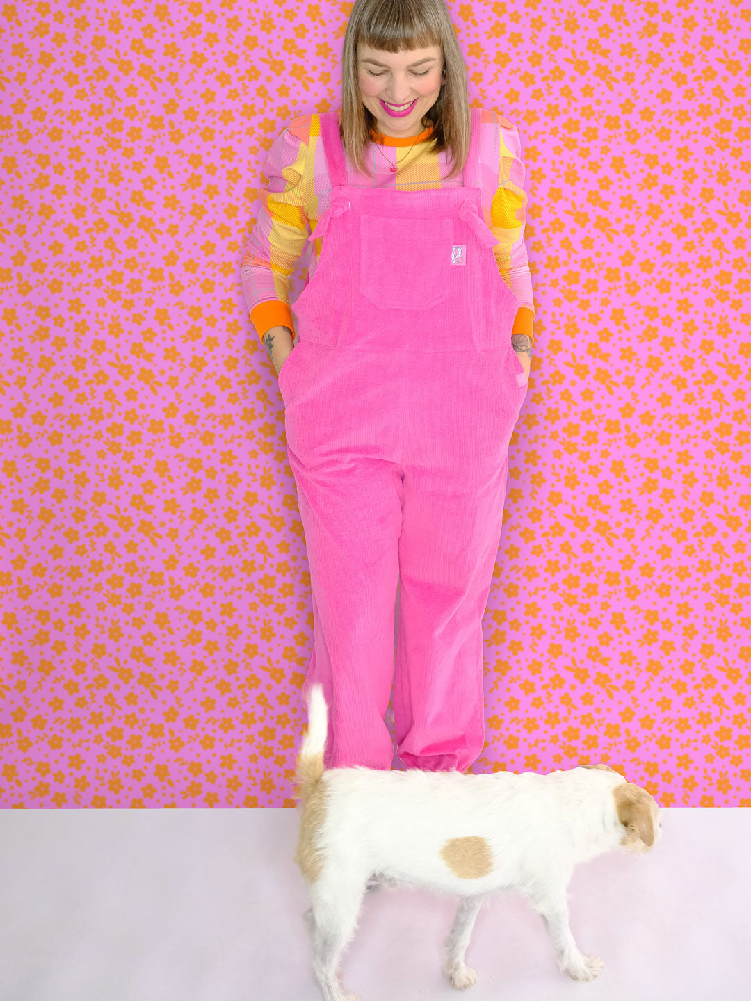 J&amp;J Cord Uni 6W Stretch magenta