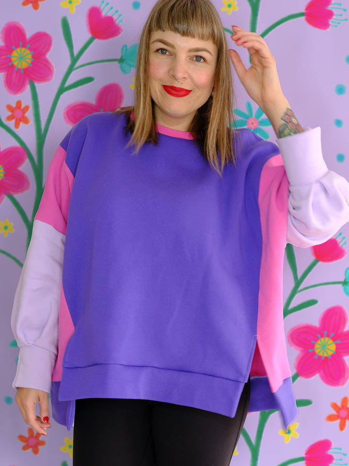 J&amp;J Kuschelsweat uni flieder extrabreit