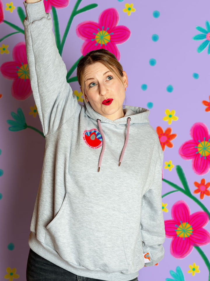 J&amp;J Kuschelsweat uni grau melange extrabreit