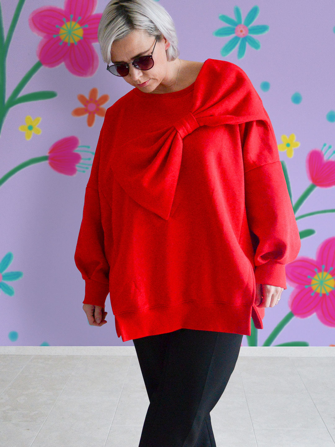J&amp;J Kuschelsweat uni rot extrabreit