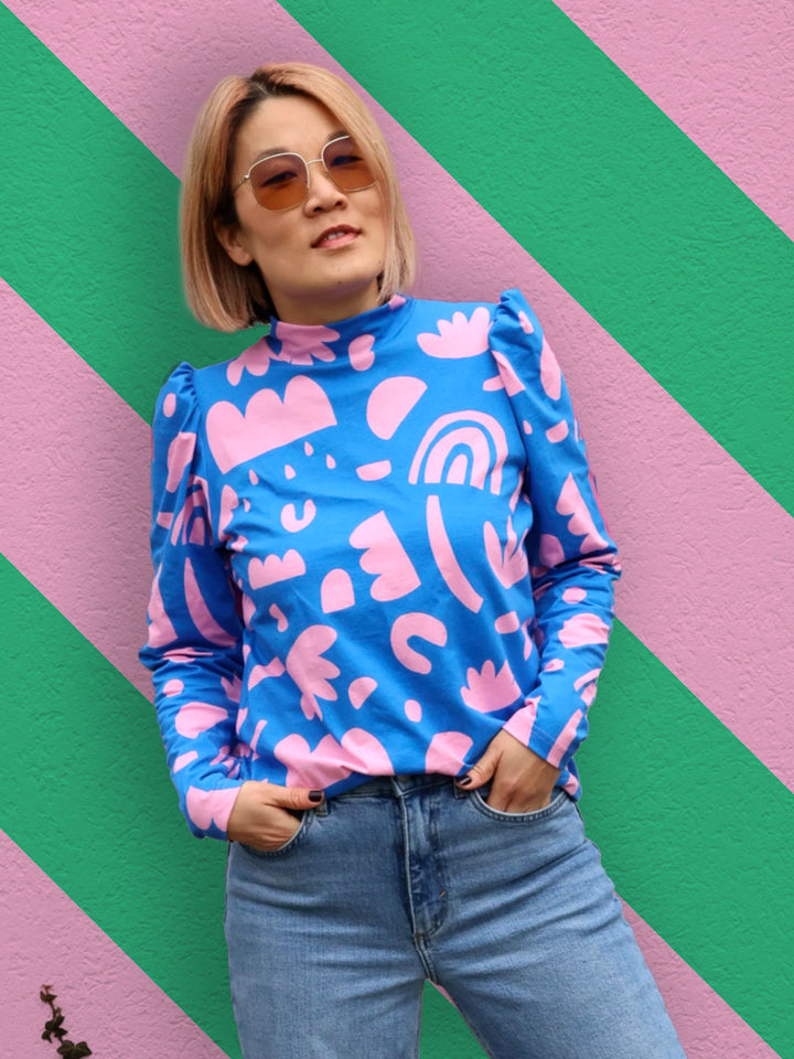 J&amp;J Jersey leicht Keep It Simple royal rosa