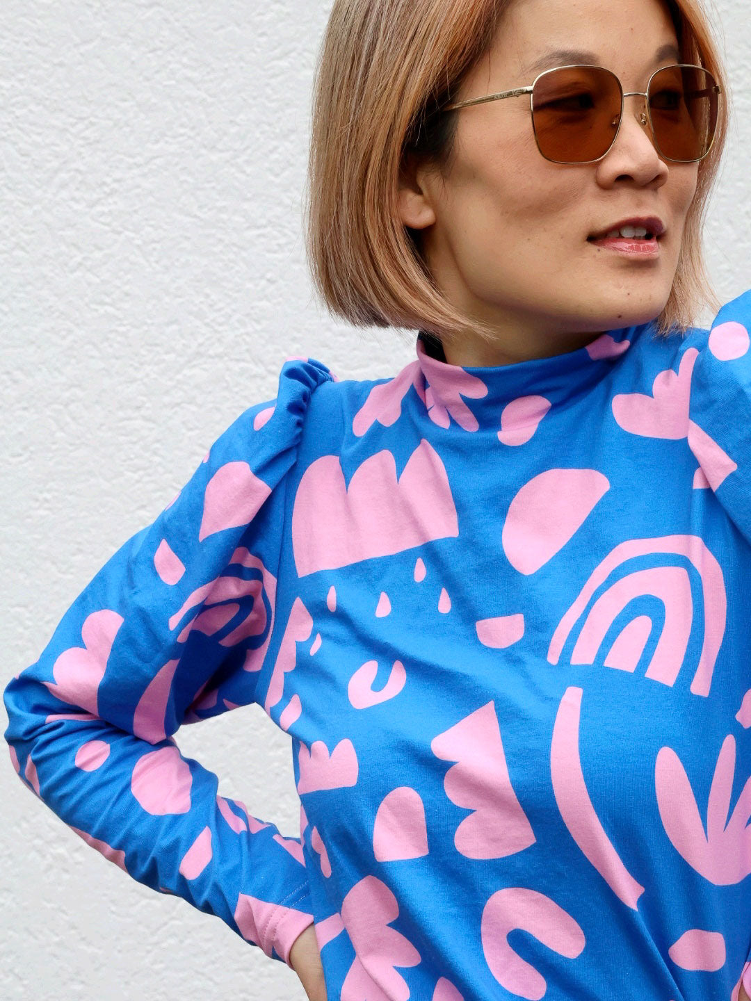 J&amp;J Jersey leicht Keep It Simple royal rosa