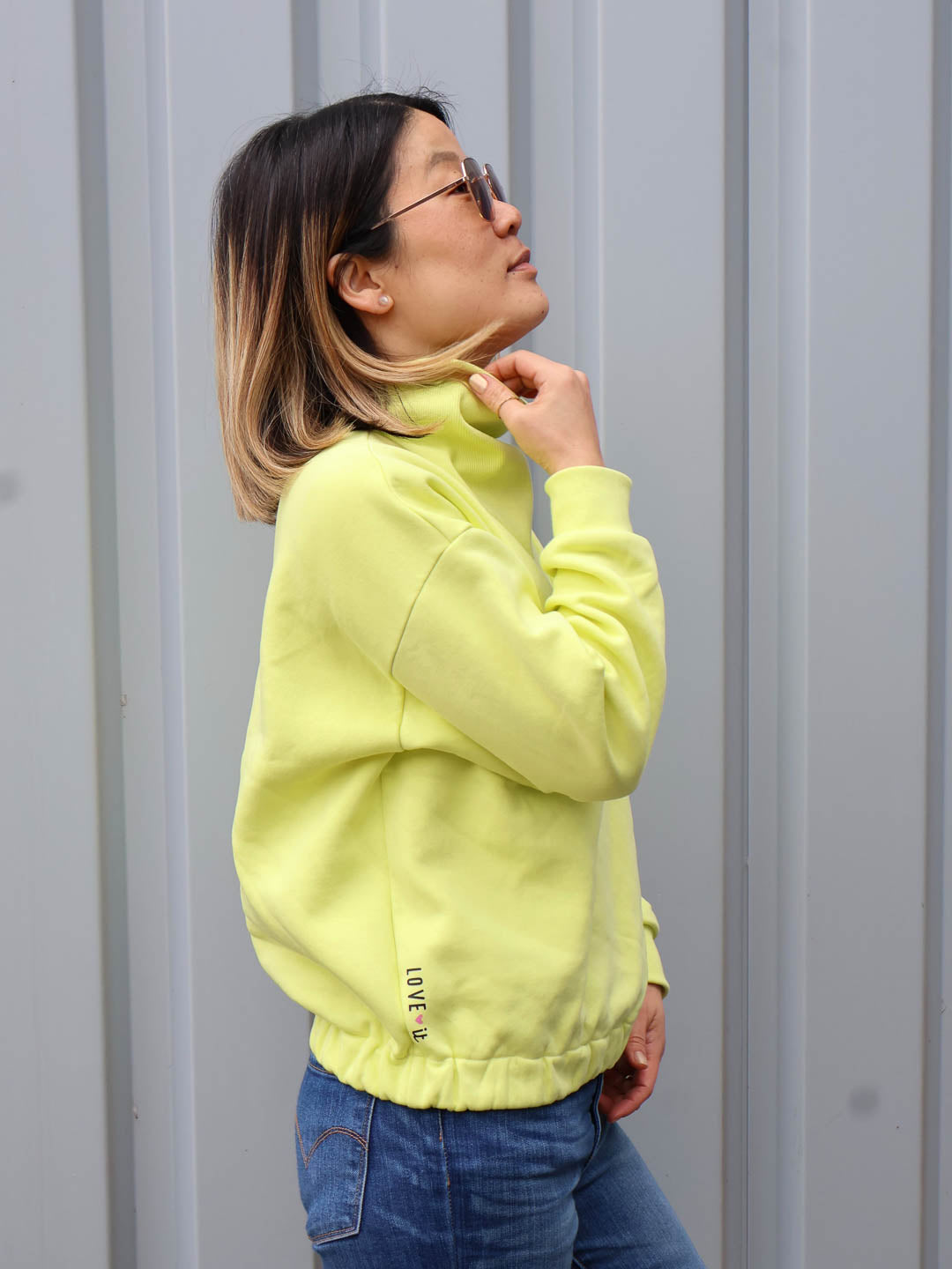 J&amp;J Kuschelsweat uni light lemon extrabreit
