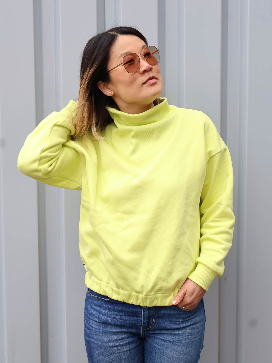 J&amp;J Kuschelsweat uni light lemon extrabreit