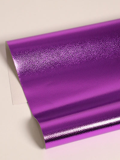 J&J Metallic Kunstleder Violett Bling 