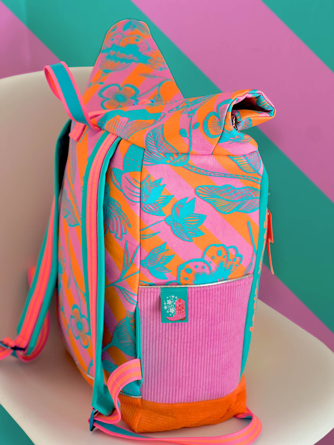 J&J Bio Canvas Big Bouquet orange