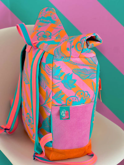 J&J Bio Canvas Big Bouquet orange