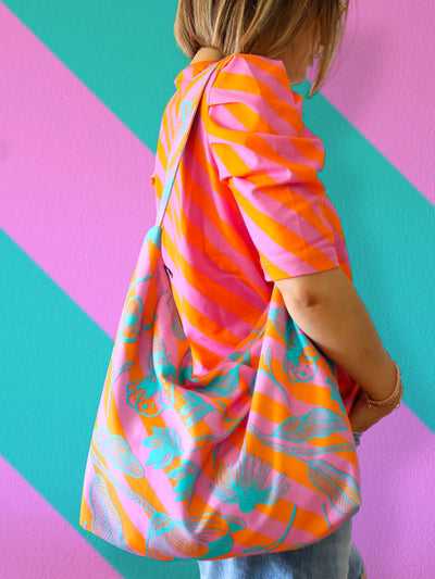 J&J Bio Canvas Big Bouquet orange