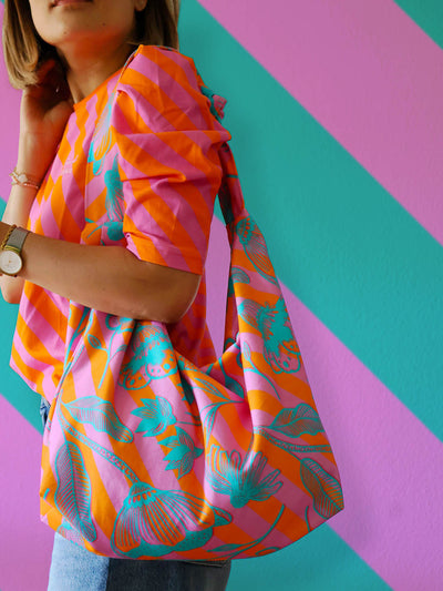 J&J Bio Canvas Big Bouquet orange